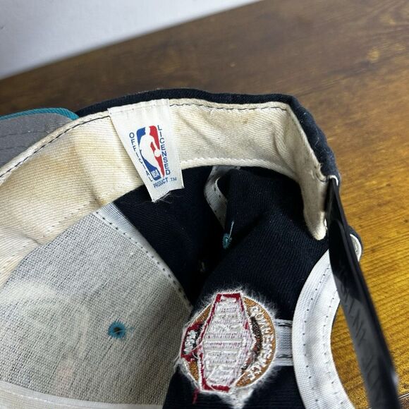 1994 Vancouver Grizzlies New Era Snapback Hat Signed By Bryant Reeves Vintage - Picture 10 of 11